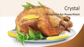  Presentation with grilled chicken - Amazing slide deck having tasty homemade lemon chicken backdrop and a yellow colored foreground