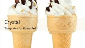  Presentation with chocolate ice cream - PPT layouts featuring tasty ice cream with chocolate background and a blonde colored foreground