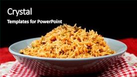  Presentation with indian food - Amazing presentation theme having tasty indian food basmati rice backdrop and a  colored foreground