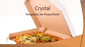  Presentation with italian - Audience pleasing PPT theme consisting of tasty italian pizza over white backdrop and a lemonade colored foreground