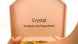  Presentation with italian - Theme with tasty italian pizza over white background and a coral colored foreground