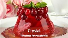  Presentation with dessert - Colorful slide set enhanced with baby boy sitting on the high chair for lunch backdrop and a light gray colored foreground