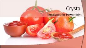 Presentation with tomato ketchup - Beautiful presentation theme featuring  backdrop and a  colored foreground