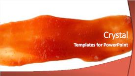 Presentation with tomato ketchup - Beautiful slide deck featuring tasty ketchup tomato sauce isolated backdrop and a crimson colored foreground