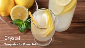  Presentation with lemonade - Amazing theme having tasty-lemonade-with-ice backdrop and a tawny brown colored foreground