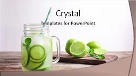  Presentation with mason jar - Amazing presentation theme having tasty lemonade with lime backdrop and a white colored foreground
