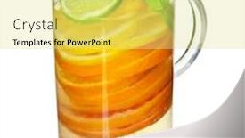  Presentation with guava fruits fresh green fruit - Slides with tasty-lemonade-with-slices background and a yellow colored foreground