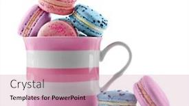  Presentation with history earth globe isolated white - Slides having tasty-macaroons-in-cup-isolated background and a coral colored foreground