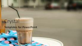  Presentation with milkshake - Cool new theme with tasty-milkshake-on-street-background backdrop and a coral colored foreground