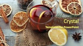  Presentation with mulled wine - Colorful PPT layouts enhanced with tasty-mulled-wine-and-spices backdrop and a tawny brown colored foreground
