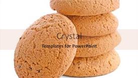  Presentation with cookies - Cool new slides with tasty-oatmeal-cookies-on-white backdrop and a yellow colored foreground