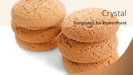  Presentation with cookies - Theme enhanced with tasty oatmeal cookies on white background and a lemonade colored foreground