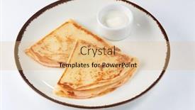  Presentation with sour sop fruit - PPT layouts consisting of tasty-pancakes-with-sour-cram background and a lemonade colored foreground