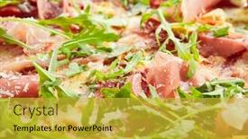  Presentation with pizzeria - Amazing slide deck having tasty parma ham and artichoke pizza closeup pizzeria menu item traditional italian dish fast food isolated on white background unhealthy nutrition delicious lunch fat meal close up backdrop and a gold colored foreground