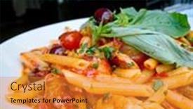  Presentation with pasta sauce - Audience pleasing slide deck consisting of tasty-pasta-italian-tomato-sauce backdrop and a gold colored foreground