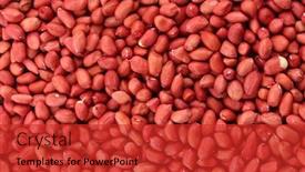  Presentation with peanuts - Slides with tasty peanuts close up background and a red colored foreground