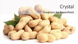  Presentation with peanuts - Slide deck consisting of tasty peanuts with leaves isolated background and a white colored foreground