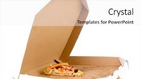  Presentation with last - PPT theme with tasty pizza in box background and a white colored foreground