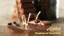  Presentation with coffee chocolate - Colorful PPT layouts enhanced with candy dair - tasty porous chocolate with coffee backdrop and a tawny brown colored foreground