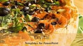  Presentation with confectionery tasty cake pops - Colorful PPT theme enhanced with tasty quiche backdrop and a yellow colored foreground