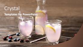  Presentation with glassware - Audience pleasing presentation consisting of tasty refreshing lemonade in glassware on table backdrop and a coral colored foreground