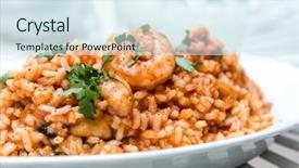  Presentation with lemongrass herb plant fresh leaves - Cool new presentation with tasty risotto with shrimp fresh backdrop and a sky blue colored foreground