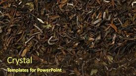 Presentation with tea leaves - PPT theme with tasty-rungmook-darjeeling-tea-dried background and a wine colored foreground