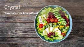  Presentation with broad - PPT theme enhanced with tasty-salad-leafy-greens-camembert background and a gray colored foreground