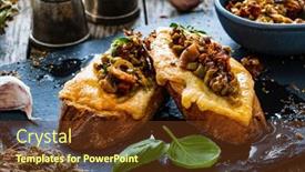  Presentation with thyme - Presentation design featuring tasty-sandwiches-baked-bread background and a tawny brown colored foreground