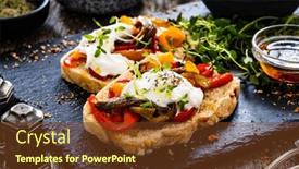  Presentation with thyme - PPT layouts with tasty-sandwiches-toasted-bread background and a tawny brown colored foreground