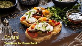  Presentation with thyme - Slides having tasty-sandwiches-toasted-bread background and a tawny brown colored foreground