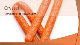  Presentation with sausages - PPT theme enhanced with tasty-sausages-frankfurters-isolated background and a coral colored foreground