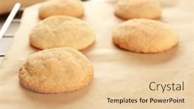  Presentation with parchment paper - Colorful presentation theme enhanced with tasty-sugar-cookies-on-parchment backdrop and a lemonade colored foreground