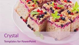  Presentation with yeast - Audience pleasing slide deck consisting of tasty summer fruits yeast cake backdrop and a lemonade colored foreground