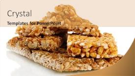  Presentation with sweets - Slides having tasty-sweets-kozinaki-isolated background and a yellow colored foreground