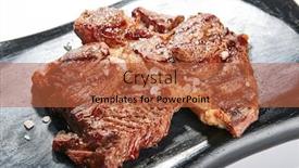  Presentation with tenderloin - Amazing presentation design having tasty-tenderloin-steak-closeup-view backdrop and a red colored foreground