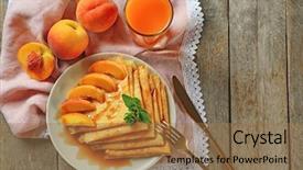  Presentation with critical thin king - Cool new theme with tasty thin pancakes and peach backdrop and a coral colored foreground