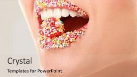  Presentation with pearls - Audience pleasing slide deck consisting of tasty tongue - close up of woman lips backdrop and a lemonade colored foreground