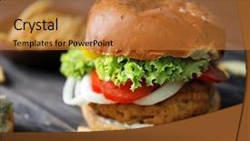  Presentation with european union and turkey - Colorful PPT theme enhanced with tasty turkey burger on table backdrop and a gold colored foreground