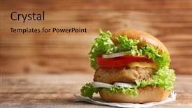  Presentation with periodic table chemistry radon - PPT layouts consisting of tasty turkey burger on table background and a red colored foreground