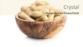  Presentation with peanuts - Beautiful slide deck featuring tasty-unpeeled-peanuts-in-bowl backdrop and a blonde colored foreground