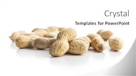  Presentation with peanuts - Slide set consisting of tasty-unpeeled-peanuts-isolated background and a white colored foreground