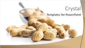  Presentation with peanuts - PPT theme with tasty-unpeeled-peanuts-isolated background and a white colored foreground