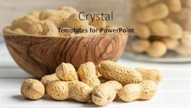  Presentation with peanuts - PPT theme enhanced with tasty-unpeeled-peanuts-peanuts background and a yellow colored foreground