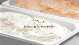  Presentation with ice cream popsicles organic dietary - Theme with tasty yogurt ice cream closeup background and a  colored foreground