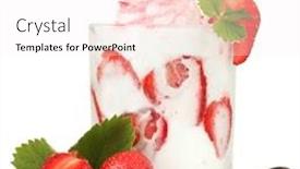  Presentation with yogurt - Theme having tasty-yogurt-in-glass background and a sky blue colored foreground