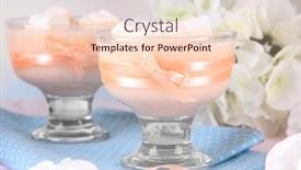  Presentation with yogurt - Colorful PPT theme enhanced with tasty-yogurt-with-marshmallows-close backdrop and a lemonade colored foreground