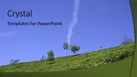  Presentation with munnar - Colorful slides enhanced with tata sky - vertical cloud in tea plantations backdrop and a light blue colored foreground