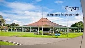  Presentation with solo travel - PPT theme with tata tertib masuk keraton indonesia background and a light blue colored foreground