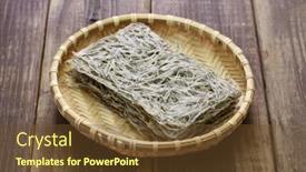  Presentation with sardines - Colorful presentation theme enhanced with tatami-iwashi-is-a-japanese backdrop and a tawny brown colored foreground